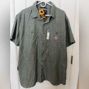 🆕 Carhartt Rugged Flex Relaxed Fit Shirt Men's XL Short Sleeve Button Up